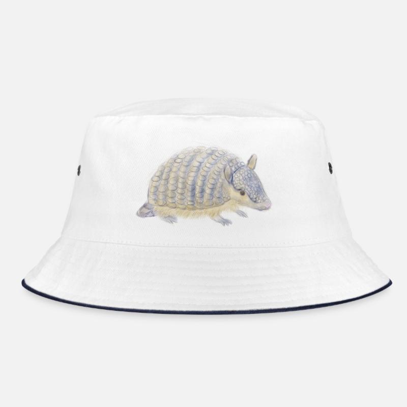 Gürteltier - Bucket Hat - Weiß/Navy