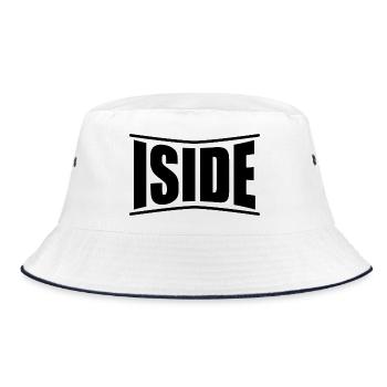 T-Shirt Iside T-Shirt Geschenkidee - Bucket Hat - Weiß/Navy - Vorne