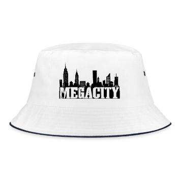 Schwarze Riesenstadt - Bucket Hat - Weiß/Navy - Vorne