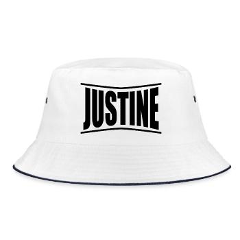 t-shirt Justine t-shirt idée cadeau - Bob - blanc/marine - Devant