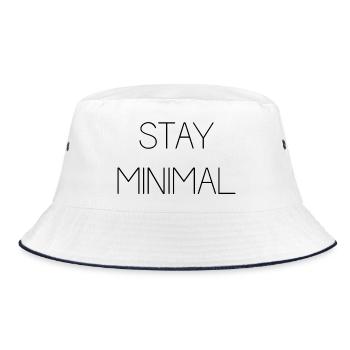 Stay Minimal - Bucket Hat - white/navy - Front