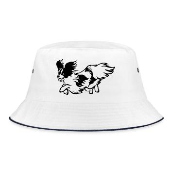 Papillon - Bucket Hat - white/navy - Front