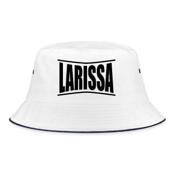 t-shirt Larissa idée cadeau t-shirt - Bob - blanc/marine - Devant
