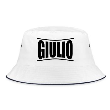 t-shirt Giulio t-shirt gift idea - Bucket Hat - white/navy - Front