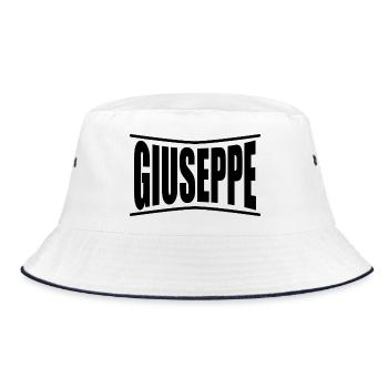 t-shirt Giuseppe t-shirt idée cadeau - Bob - blanc/marine - Devant