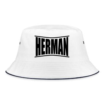 nom t-shirt Herman t-shirt idée cadeau - Bob - blanc/marine - Devant