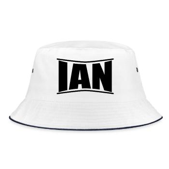 name t-shirt Ian t-shirt gift idea - Bucket Hat - white/navy - Front