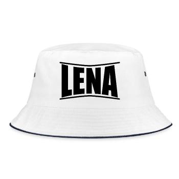 nom du t-shirt Lena idée cadeau t-shirt - Bob - blanc/marine - Devant