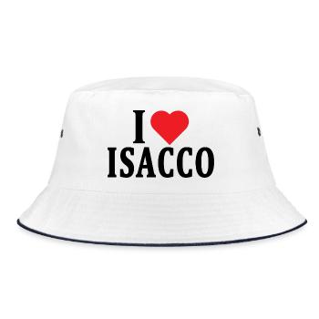 nom t-shirt J’aime Isaac idée cadeau t-shirt - Bob - blanc/marine - Devant