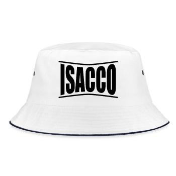 nom t-shirt Isaac t-shirt idée cadeau - Bob - blanc/marine - Devant