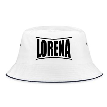 name t-shirt I love Lorraine t-shirt gift idea - Bucket Hat - white/navy - Front