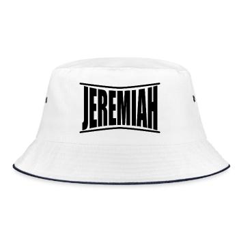 name t-shirt Jeremiah t-shirt gift idea - Bucket Hat - white/navy - Front
