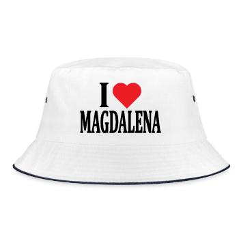 t-shirt J’adore Magdalena idée cadeau t-shirt - Bob - blanc/marine - Devant