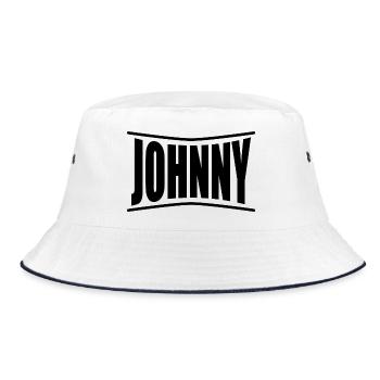 name t-shirt Johnny t-shirt gift idea - Bucket Hat - white/navy - Front
