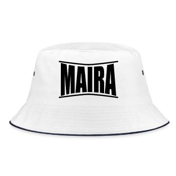 nom t-shirt Maira t-shirt idée cadeau - Bob - blanc/marine - Devant