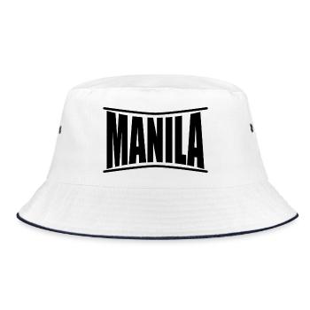 name t-shirt Manila t-shirt gift idea t-shirt - Bucket Hat - white/navy - Front