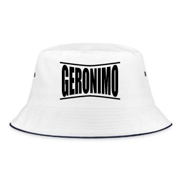 name t-shirt Geronimo t-shirt gift idea - Bucket Hat - white/navy - Front