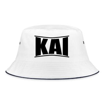 name t-shirt Kai t-shirt gift idea - Bucket Hat - white/navy - Front