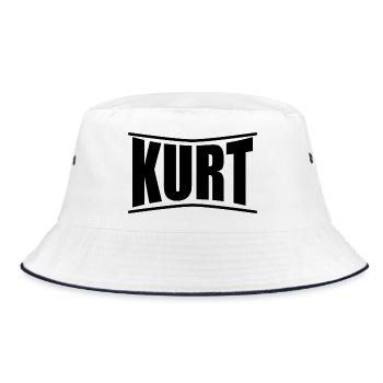 t-shirt name Kurt t-shirt nice gift idea - Bucket Hat - white/navy - Front