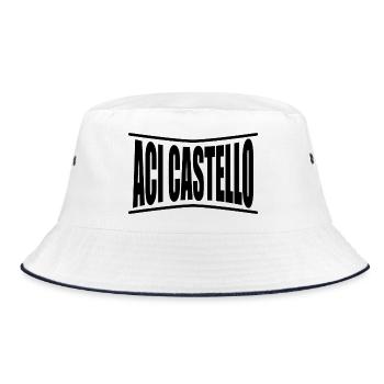 t-shirt Aci Castello Sicilia t-shirt gift idea - Bucket Hat - white/navy - Front