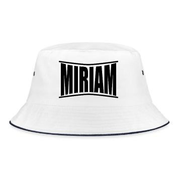 t-shirt name Miriam t-shirt gift idea - Bucket Hat - white/navy - Front
