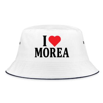 nom du t-shirt J’aime Morée idée cadeau t-shirt - Bob - blanc/marine - Devant