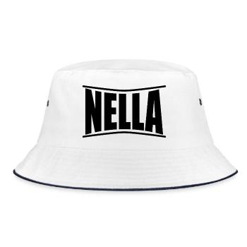 t-shirt name In the gift idea t-shirt - Bucket Hat - white/navy - Front