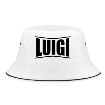 Luigi t-shirt t-shirt idée cadeau - Bob - blanc/marine - Devant