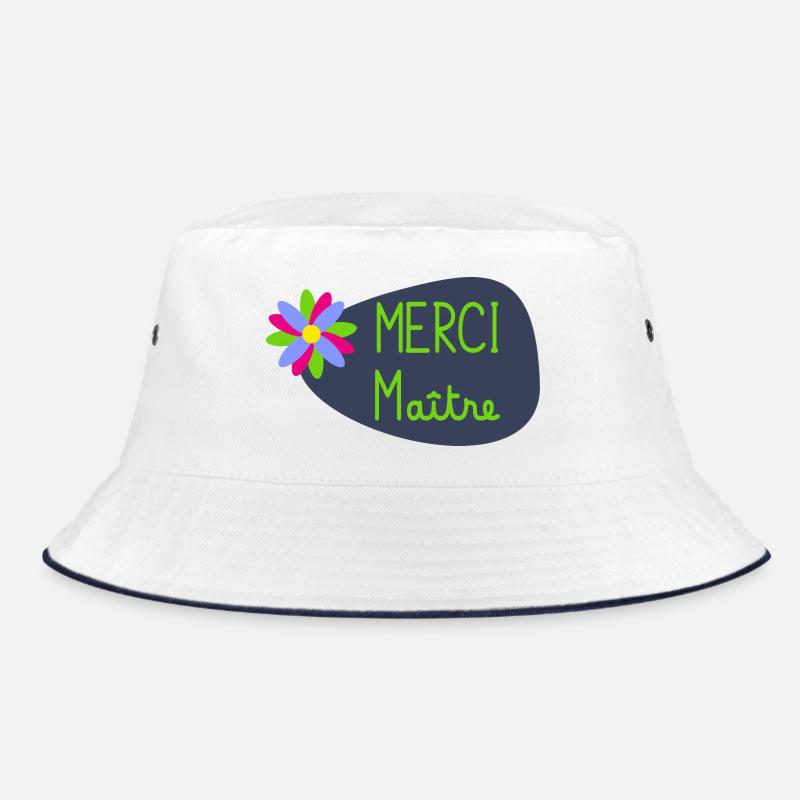 MAÎTRE. MERCI. MERCI MAÎTRE. CADEAU MAÎTRE - Bob - blanc/marine