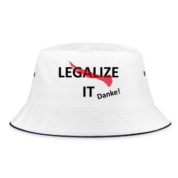Cannabis Marijuana Legalization - Bucket Hat - white/navy - Front