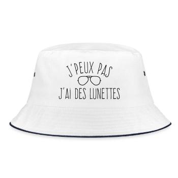 J'peux pas j'ai des lunettes  - Bob - blanc/marine - Devant