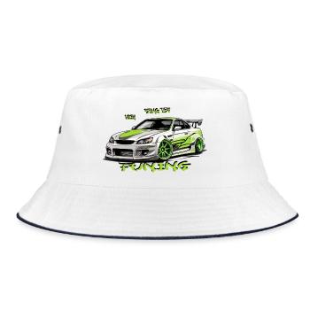 Mein Ding ist Tuning - Bucket Hat - Weiß/Navy - Vorne