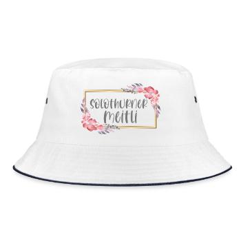 Schweiz Solothurn Mädchen Heimat Geschenk - Bucket Hat - Weiß/Navy - Vorne
