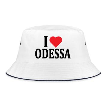 t-shirt I love Odessa t-shirt gift idea - Bucket Hat - white/navy - Front