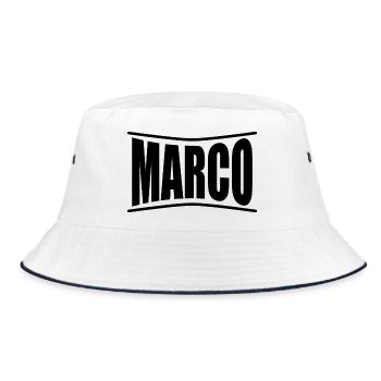 t-shirt Marco t-shirt gift idea - Bucket Hat - white/navy - Front