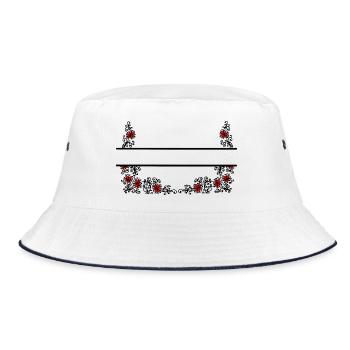 Flower decoration banner - Bucket Hat - white/navy - Front