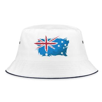 Illustration du drapeau de l’Australie icône de signe d’art - Bob - blanc/marine - Devant