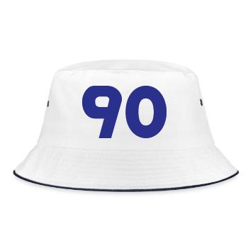 90. 90 ANS. 90e ANNIVERSAIRE. ANNIVERSAIRE 90 ANS. - Bob - blanc/marine - Devant