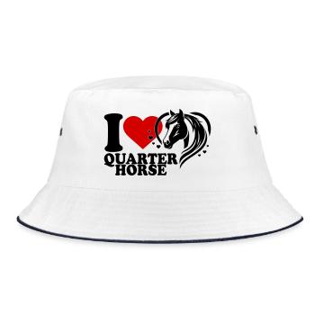 I love Pferd Quarter Horse - Bucket Hat - white/navy - Front