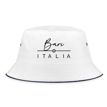 Italia - Bari - Italien - Italy - Bucket Hat - Weiß/Navy - Vorne