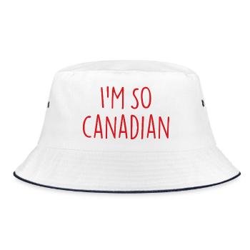 JE SUIS TELLEMENT CANADIEN Canada canadien - Bob - blanc/marine - Devant