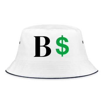 Lettre b dollar - Bob - blanc/marine - Devant