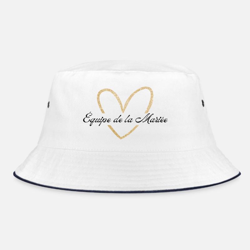 Das Brautteam Goldenes Herz Glitzer Bucket Hat