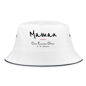 Maman - Bob - blanc/marine - Devant