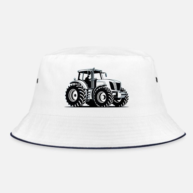 Traktor / Traktor / Traktor - Bucket Hat - Weiß/Navy