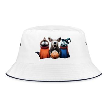 Clumsy in Costume –Halloween Wooligans - Bucket Hat - white/navy - Front