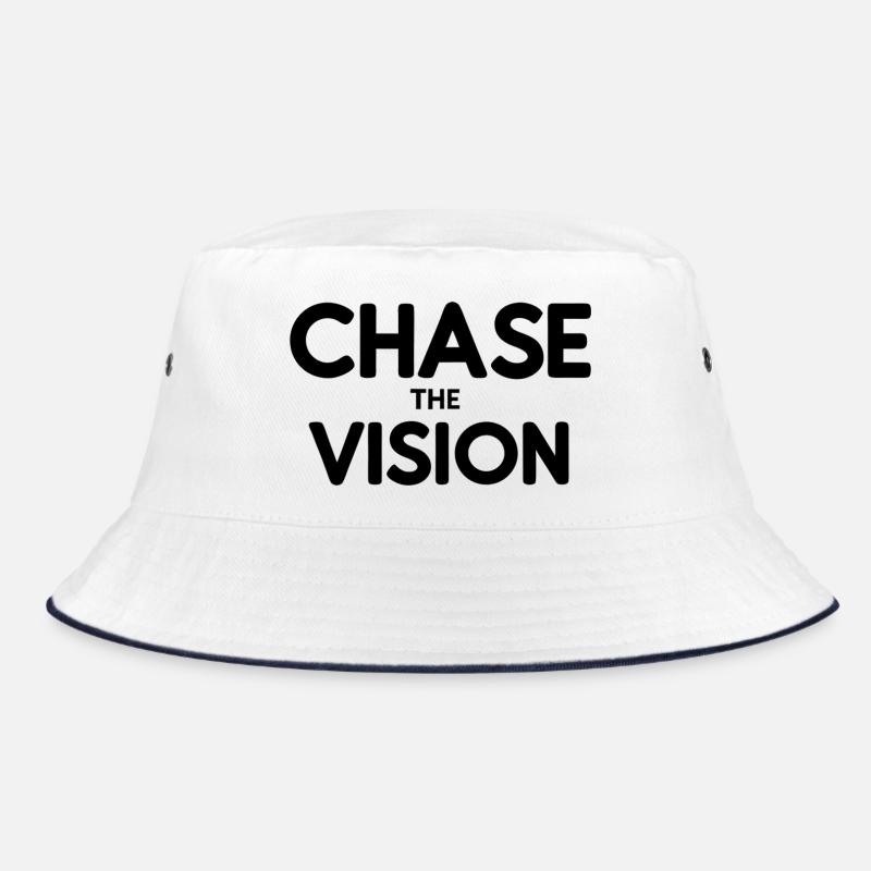 Vibrant Geometric Abstract Artwork - Bucket Hat - white/navy