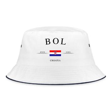 Bol Croatie – Souvenir et cadeau de vacances - Bob - blanc/marine - Devant