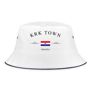 Krk Town, Croatie – Souvenir et cadeau de vacances - Bob - blanc/marine - Devant