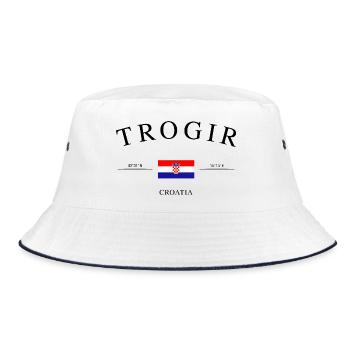 Trogir, Croatie – Souvenir et cadeau de vacances - Bob - blanc/marine - Devant